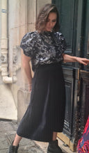 Charger l'image dans la galerie, Jupe Armelle velours plissé noir
