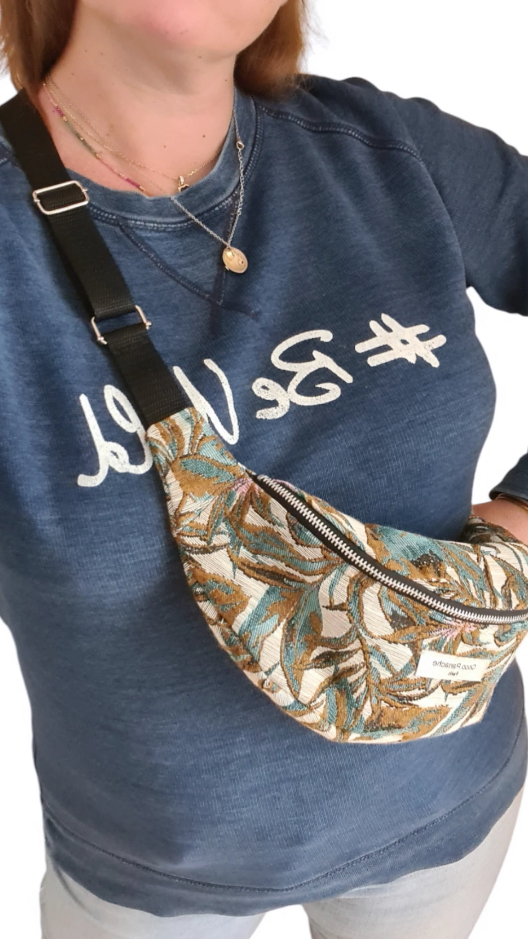 Sac banane tropicale coton 