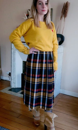 Jupe midi tartan