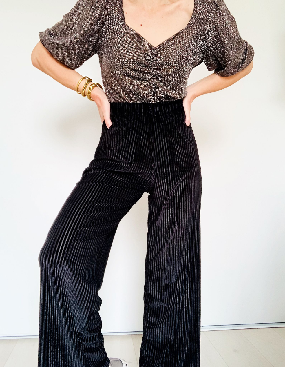 Pantalon velours côtelé noir Charlie